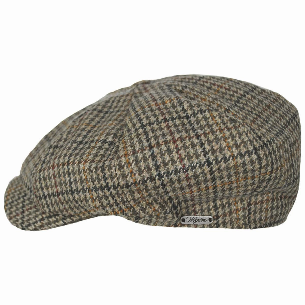 Wool Houndstooth Newsboy Cap