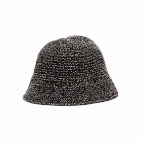 WOOL KNIT HAT - BlackWhite