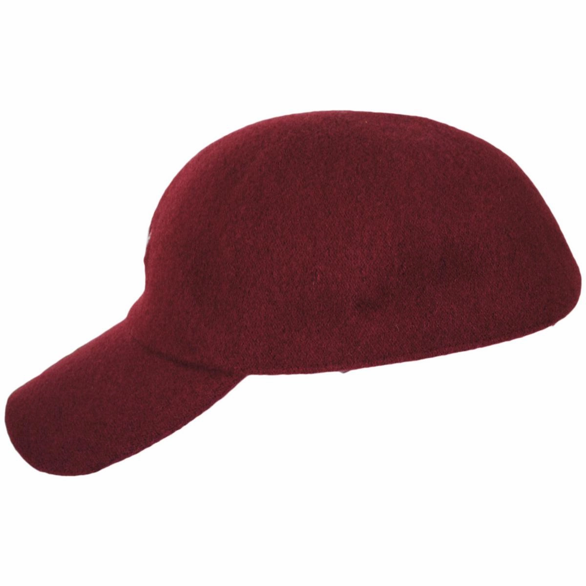 Wool Spacecap Fitted Baseball Cap - Cranberry