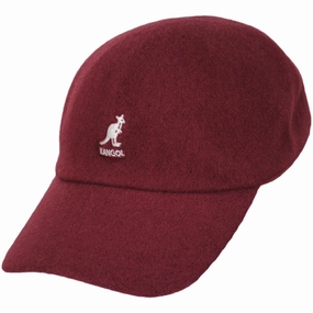 Wool Spacecap Fitted Baseball Cap - Cranberry