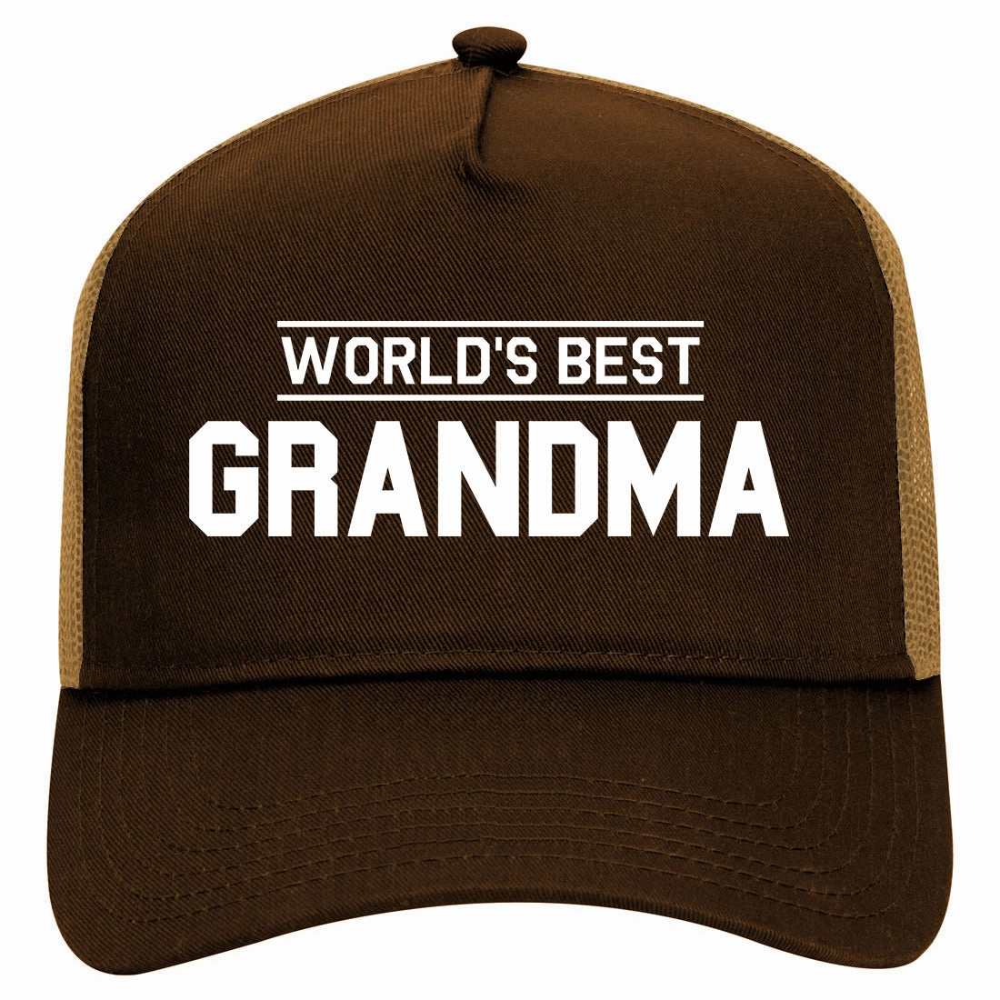 Worlds Best Grandma Gift Retro Adult 5 Panel Mesh Trucker Hat