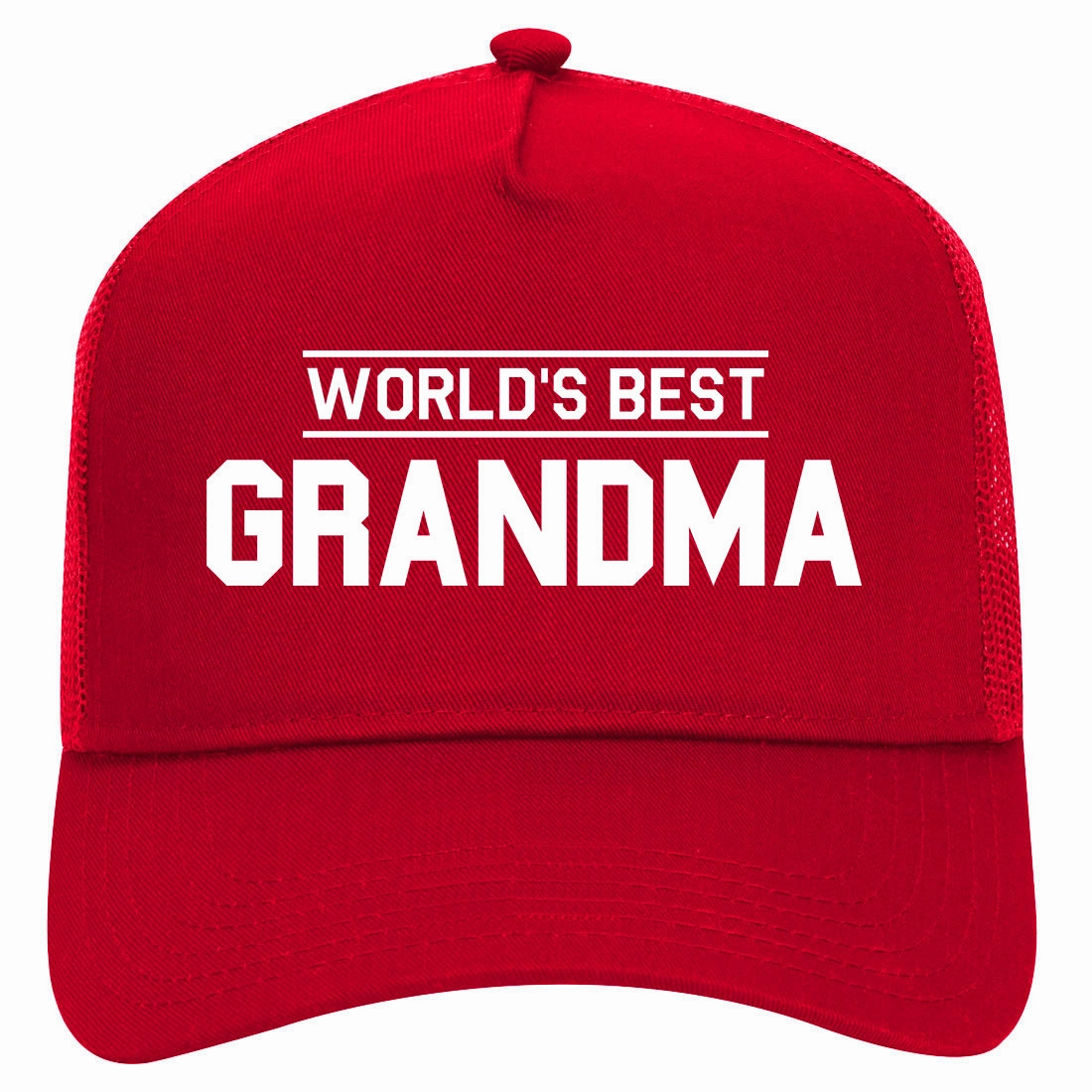 Worlds Best Grandma Gift Retro Adult 5 Panel Mesh Trucker Hat