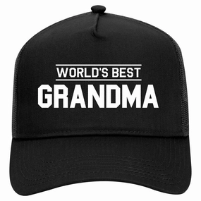 Worlds Best Grandma Gift Retro Adult 5 Panel Mesh Trucker Hat
