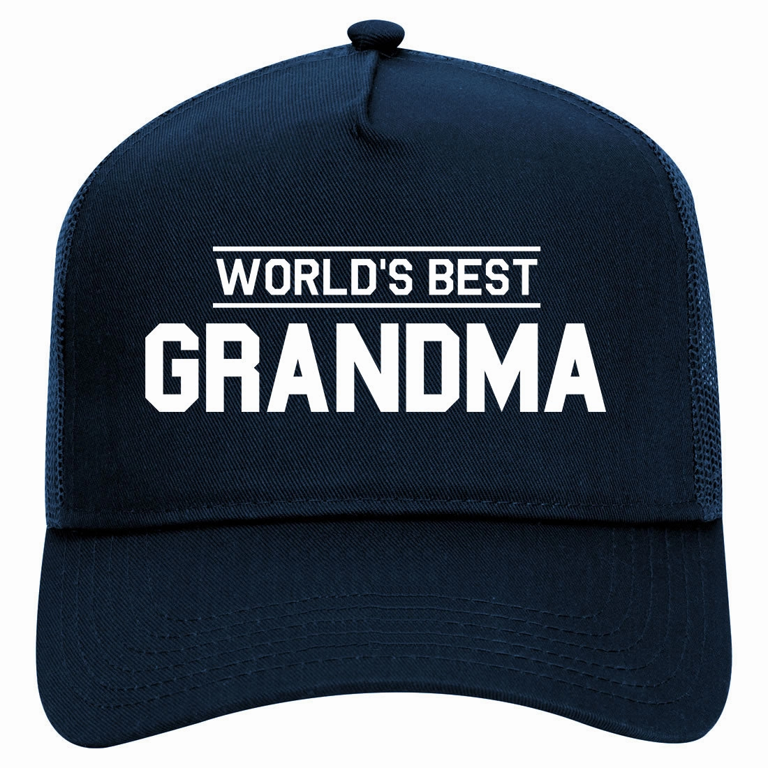 Worlds Best Grandma Gift Retro Adult 5 Panel Mesh Trucker Hat