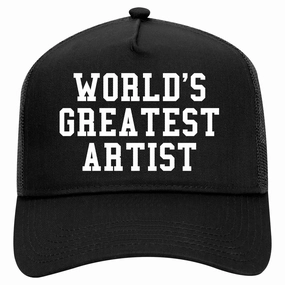 Worlds Greatest Artist Art Graphic Designer Retro Adult 5 Panel Mesh Trucker Hat