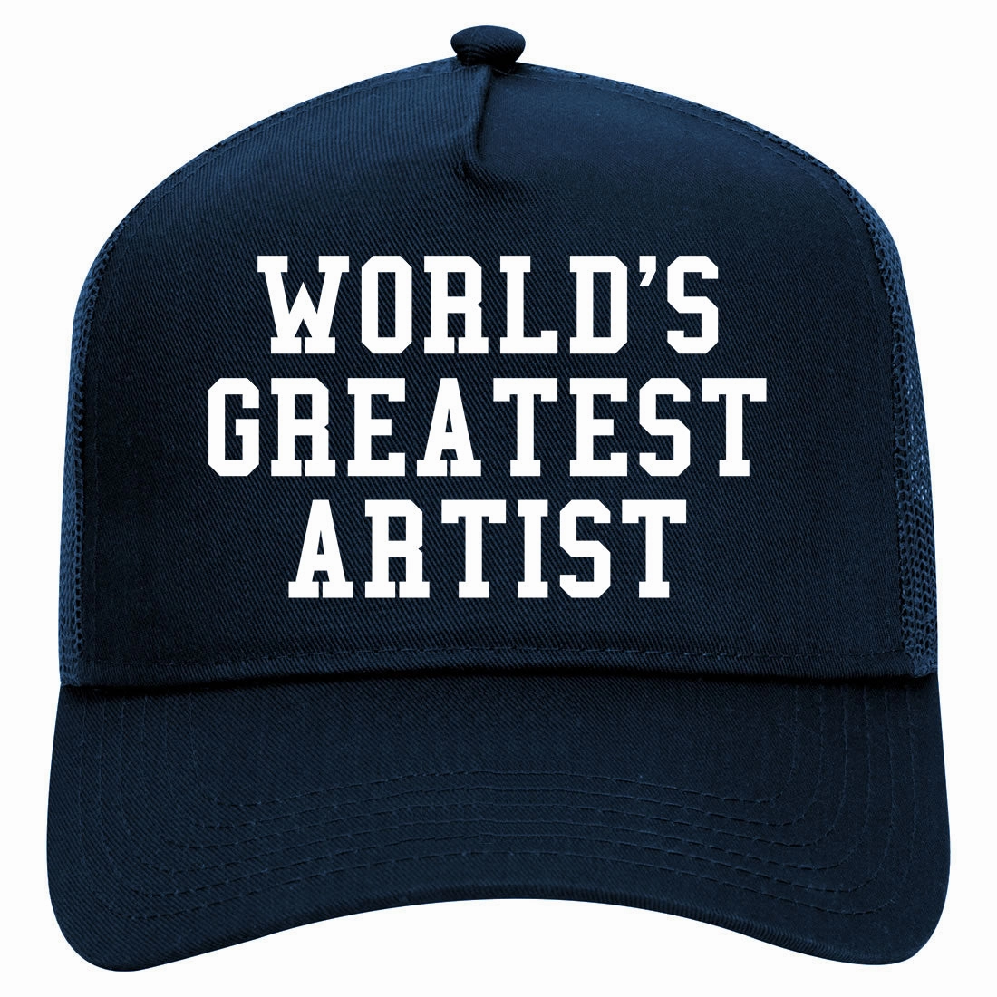 Worlds Greatest Artist Art Graphic Designer Retro Adult 5 Panel Mesh Trucker Hat