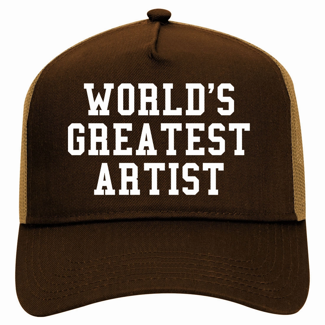 Worlds Greatest Artist Art Graphic Designer Retro Adult 5 Panel Mesh Trucker Hat