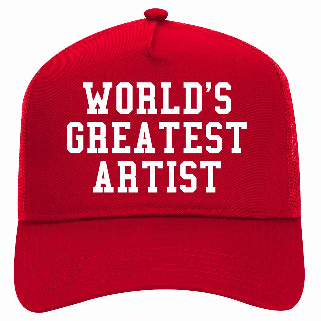Worlds Greatest Artist Art Graphic Designer Retro Adult 5 Panel Mesh Trucker Hat