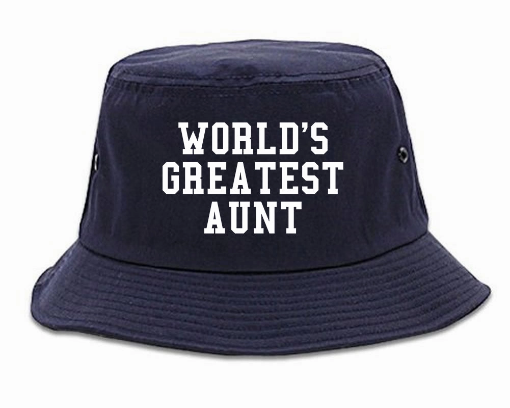 Worlds Greatest Aunt Auntie Birthday Gift Mens Bucket Hat