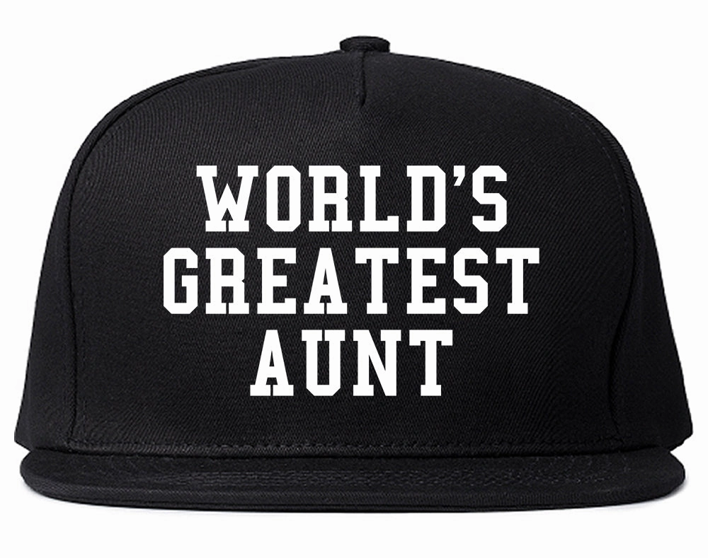 Worlds Greatest Aunt Auntie Birthday Gift Mens Snapback Hat