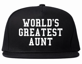 Worlds Greatest Aunt Auntie Birthday Gift Mens Snapback Hat