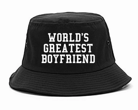 Worlds Greatest Boyfriend Funny Birthday Gift Mens Bucket Hat