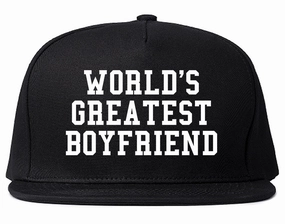 Worlds Greatest Boyfriend Funny Birthday Gift Mens Snapback Hat