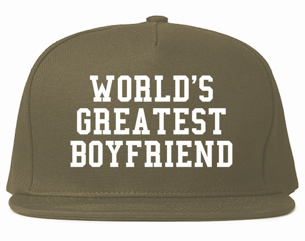 Worlds Greatest Boyfriend Funny Birthday Gift Mens Snapback Hat