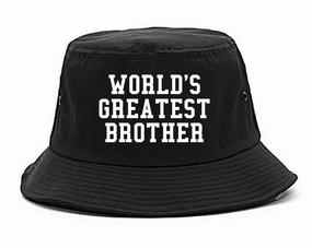 Worlds Greatest Brother Funny Birthday Mens Bucket Hat