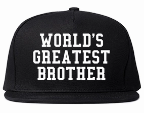 Worlds Greatest Brother Funny Birthday Mens Snapback Hat