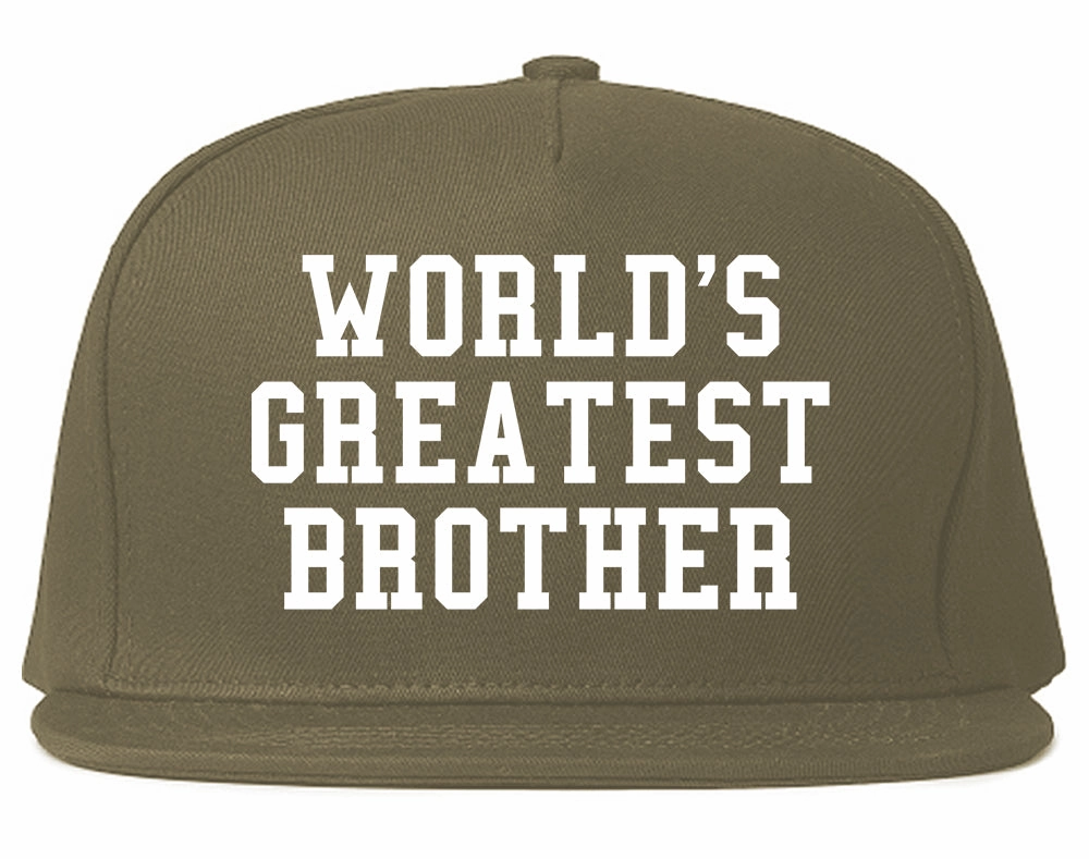 Worlds Greatest Brother Funny Birthday Mens Snapback Hat