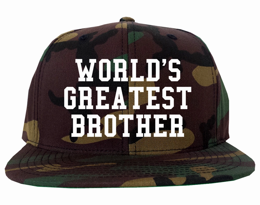 Worlds Greatest Brother Funny Birthday Mens Snapback Hat