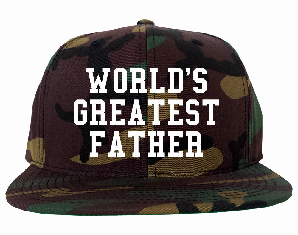 Worlds Greatest Father Dad Birthday Day Mens Snapback Hat