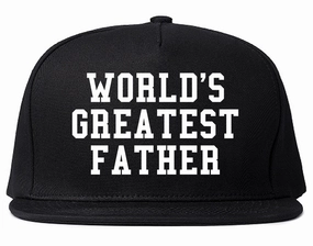 Worlds Greatest Father Dad Birthday Day Mens Snapback Hat
