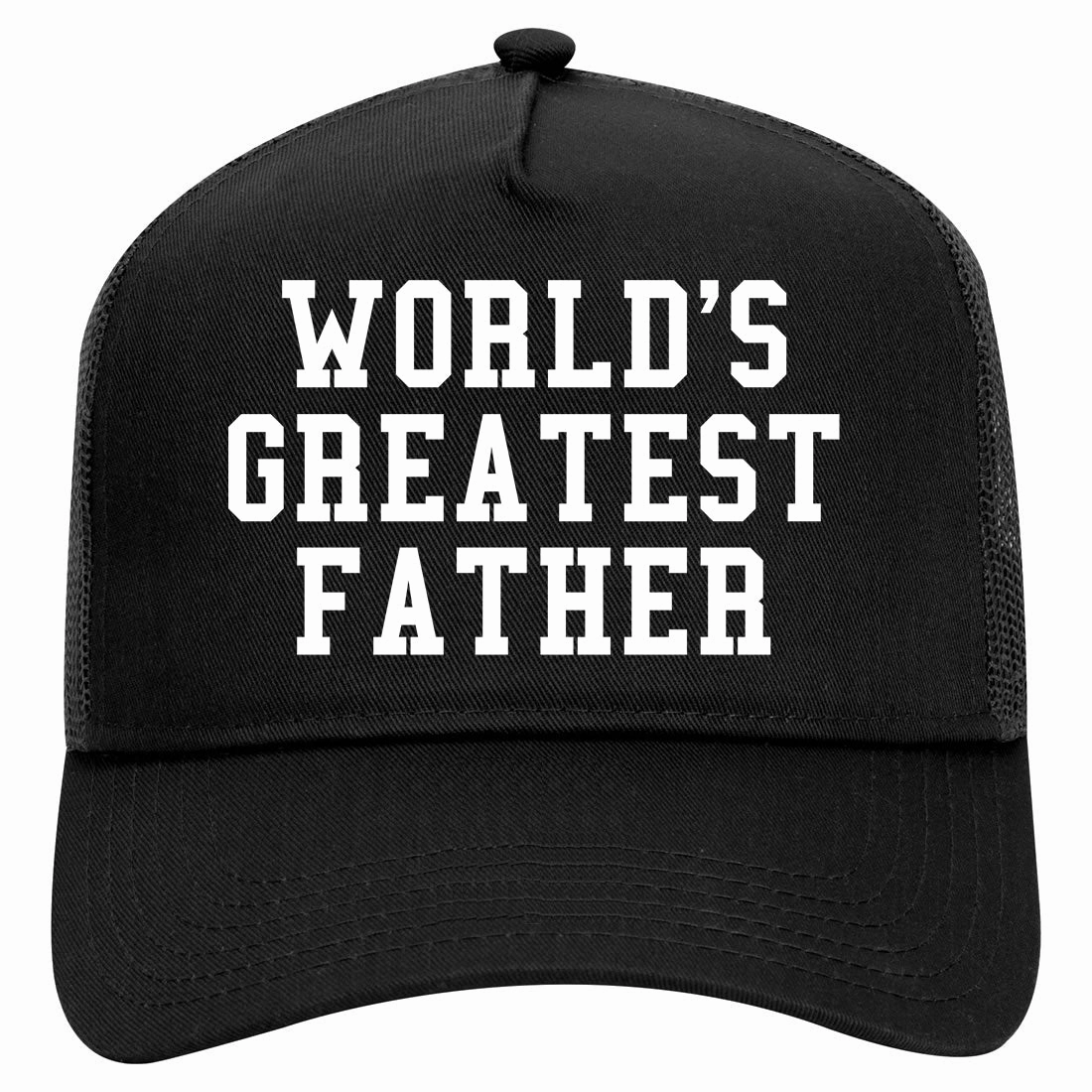 Worlds Greatest Father Dad Birthday Day Retro Adult 5 Panel Mesh Trucker Hat