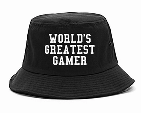 Worlds Greatest Gamer Funny Gaming Mens Bucket Hat