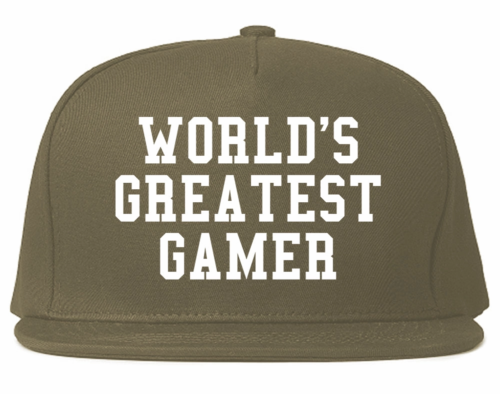 Worlds Greatest Gamer Funny Gaming Mens Snapback Hat