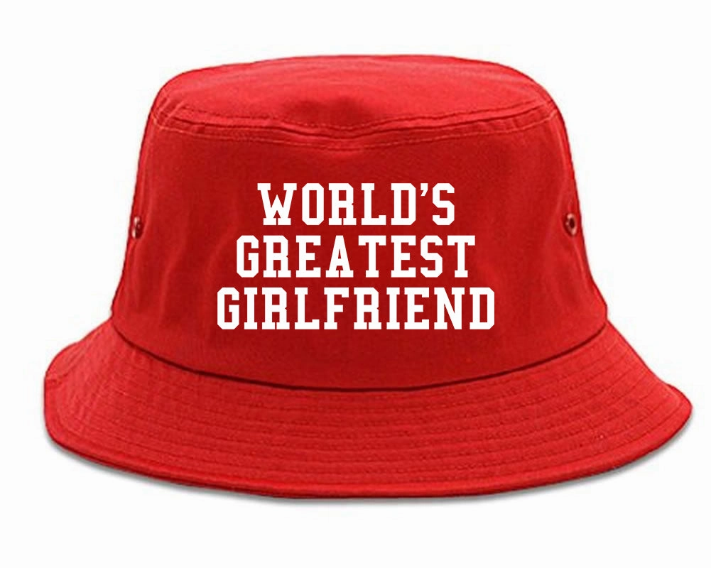 Worlds Greatest Girlfriend Funny Birthday Gift Mens Bucket Hat