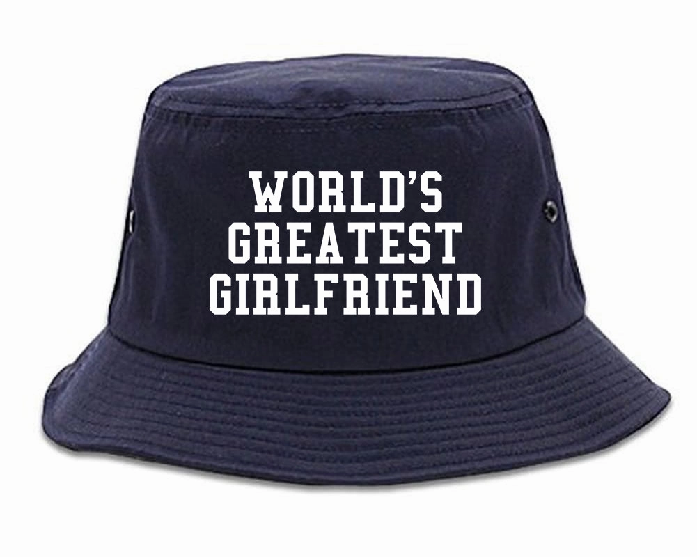Worlds Greatest Girlfriend Funny Birthday Gift Mens Bucket Hat