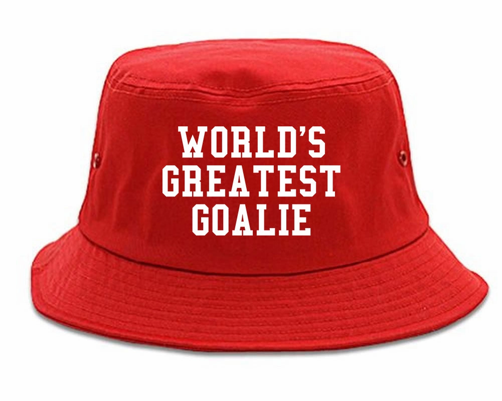 Worlds Greatest Goalie Hockey Mens Bucket Hat
