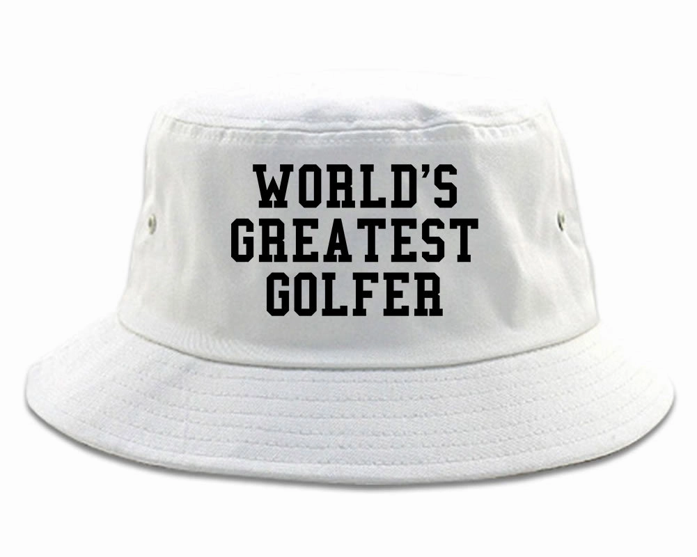 Worlds Greatest Golfer Funny Golf Mens Bucket Hat
