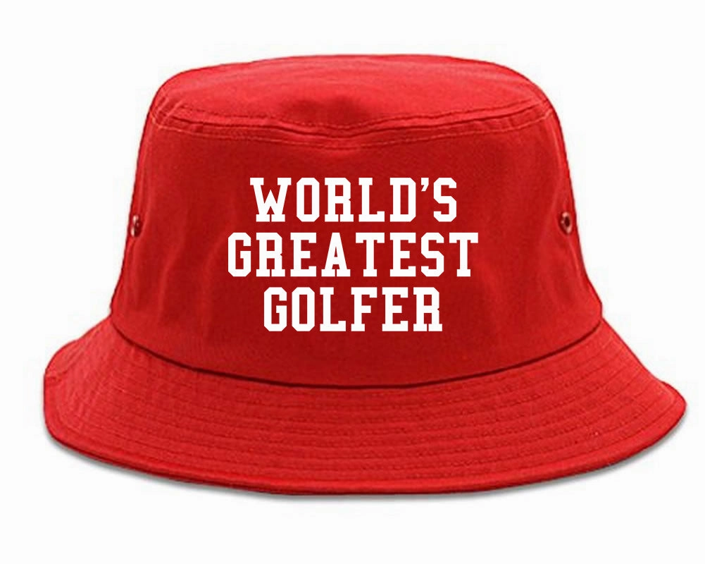 Worlds Greatest Golfer Funny Golf Mens Bucket Hat