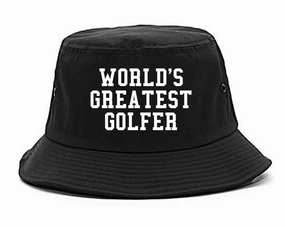 Worlds Greatest Golfer Funny Golf Mens Bucket Hat