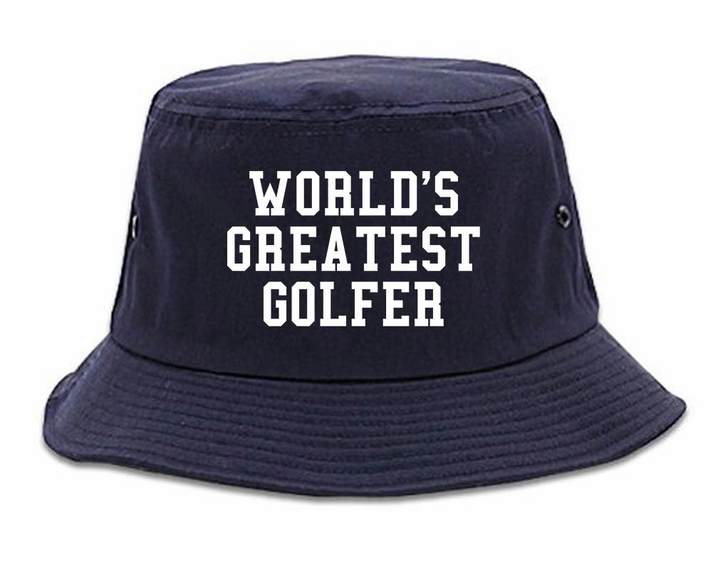 Worlds Greatest Golfer Funny Golf Mens Bucket Hat