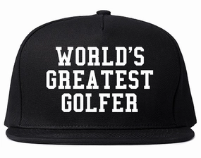 Worlds Greatest Golfer Funny Golf Mens Snapback Hat