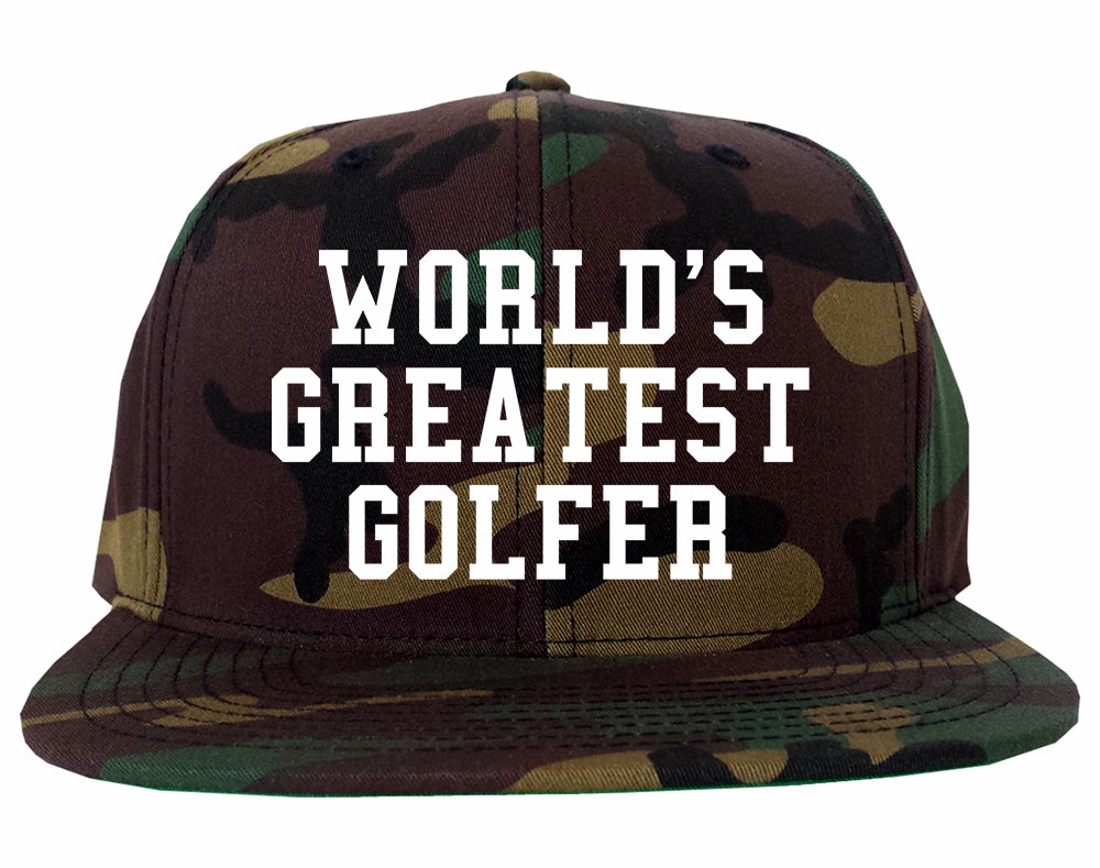 Worlds Greatest Golfer Funny Golf Mens Snapback Hat