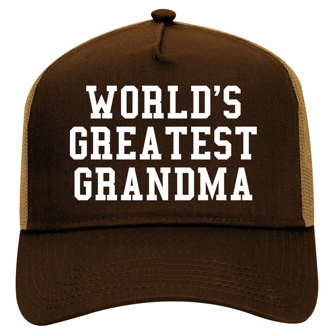 Worlds Greatest Grandma Birthday Gift Retro Adult 5 Panel Mesh Trucker Hat