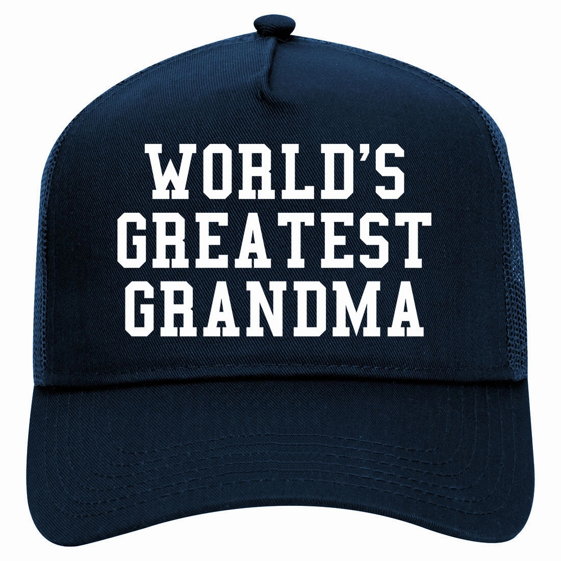 Worlds Greatest Grandma Birthday Gift Retro Adult 5 Panel Mesh Trucker Hat