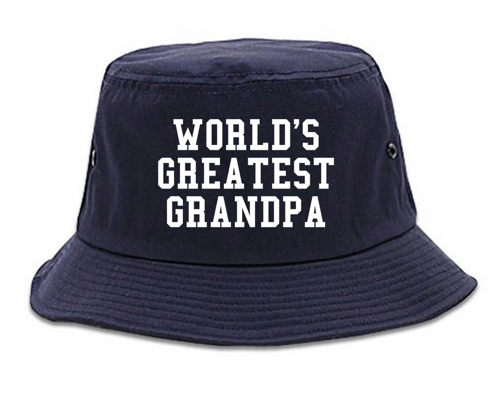 Worlds Greatest Grandpa Fathers Day Mens Bucket Hat