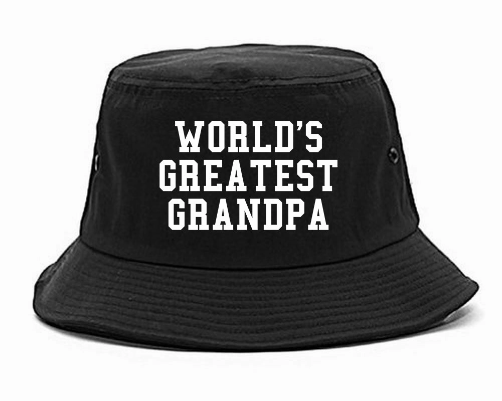 Worlds Greatest Grandpa Fathers Day Mens Bucket Hat