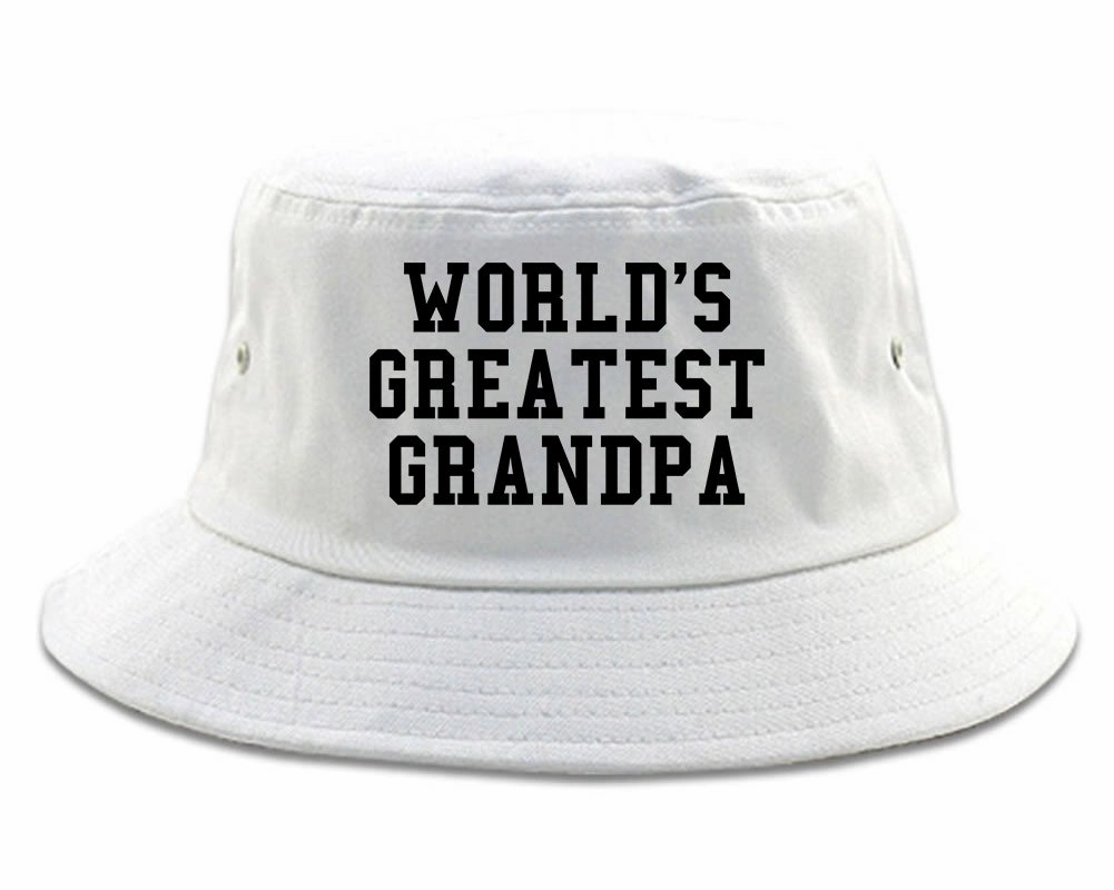 Worlds Greatest Grandpa Fathers Day Mens Bucket Hat