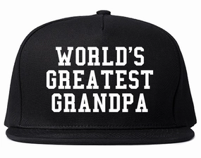 Worlds Greatest Grandpa Fathers Day Mens Snapback Hat