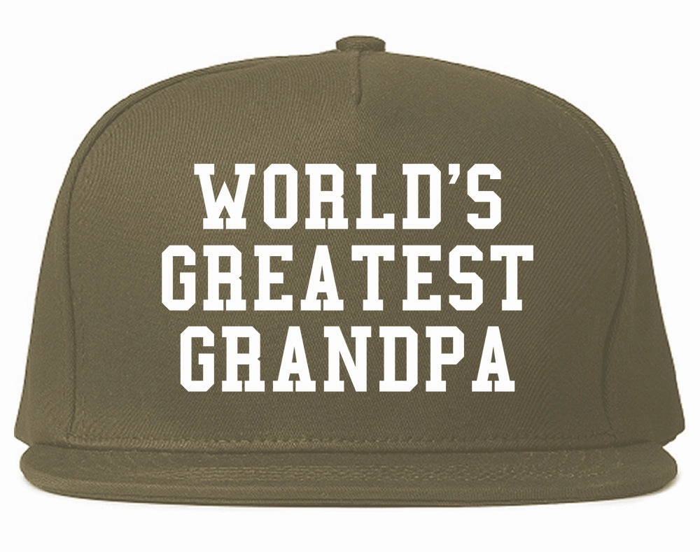 Worlds Greatest Grandpa Fathers Day Mens Snapback Hat