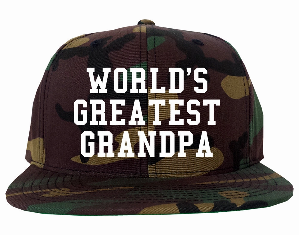 Worlds Greatest Grandpa Fathers Day Mens Snapback Hat