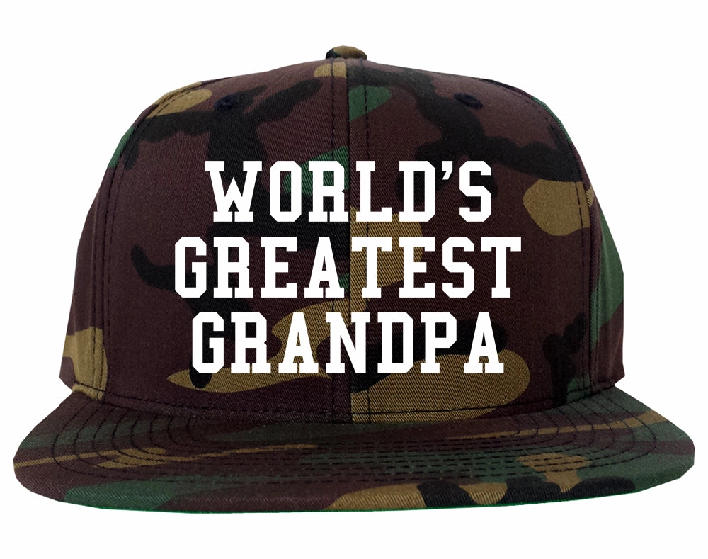 Worlds Greatest Grandpa Fathers Day Mens Snapback Hat