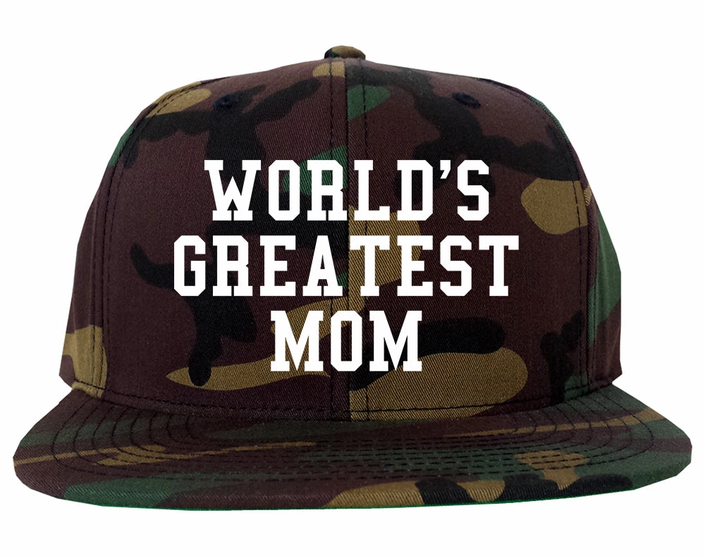 Worlds Greatest Mom Mothers Day Mens Snapback Hat