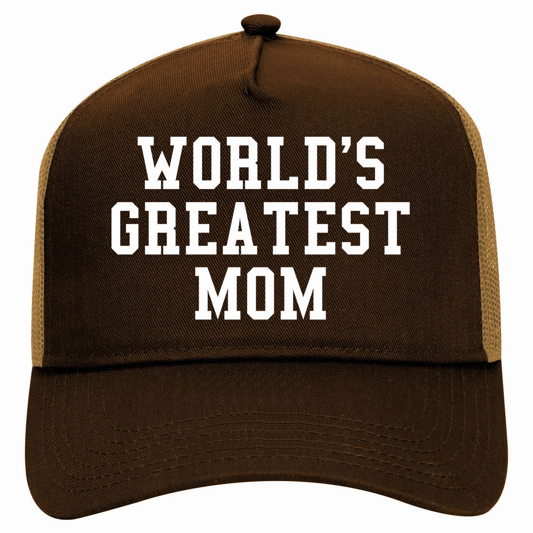 Worlds Greatest Mom Mothers Day Retro Adult 5 Panel Mesh Trucker Hat