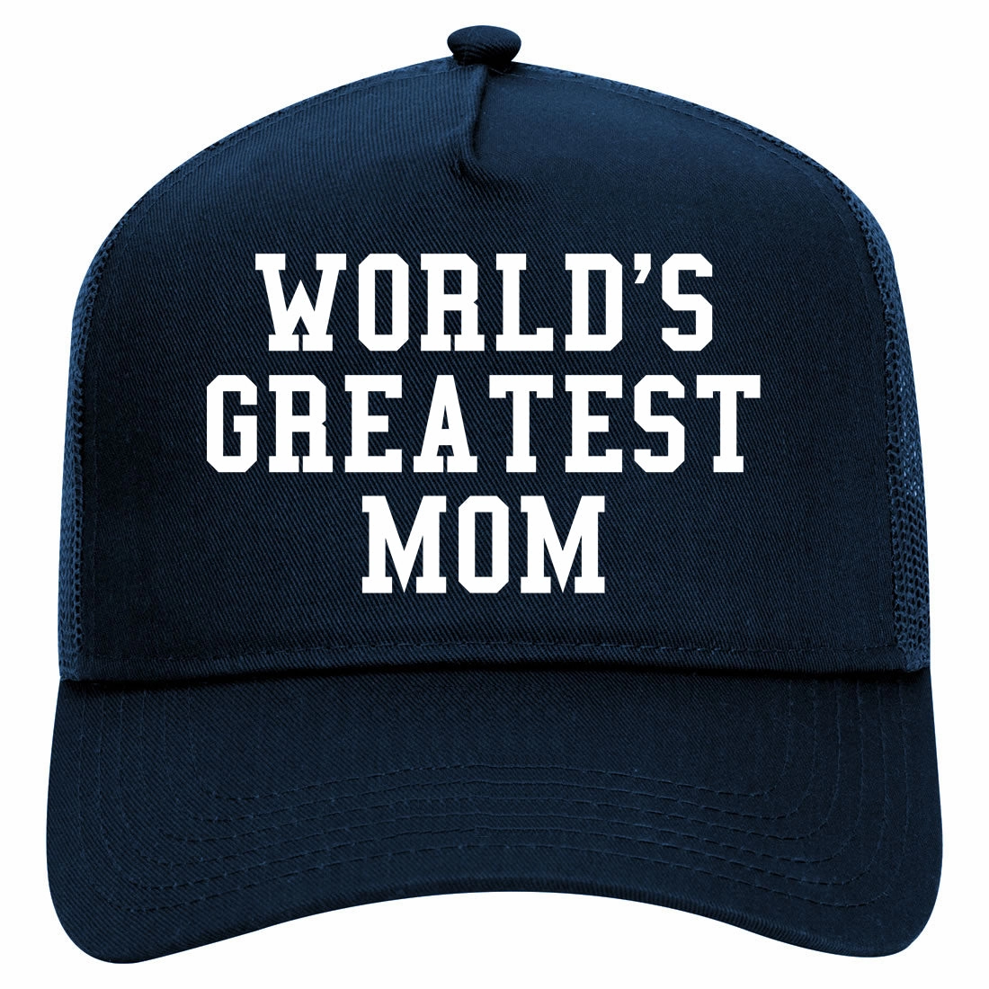 Worlds Greatest Mom Mothers Day Retro Adult 5 Panel Mesh Trucker Hat
