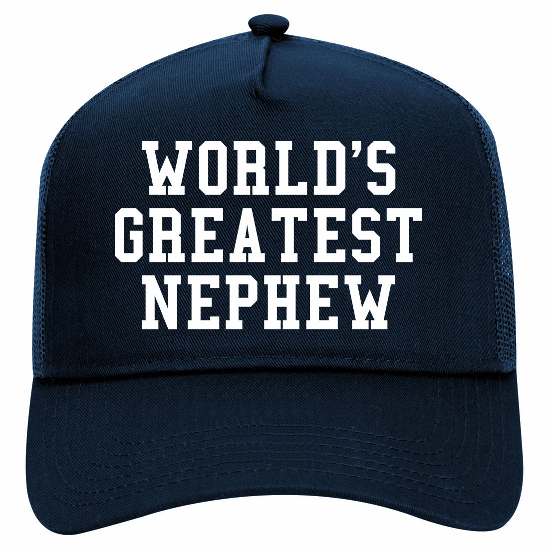 Worlds Greatest Nephew Birthday Gift Retro Adult 5 Panel Mesh Trucker Hat