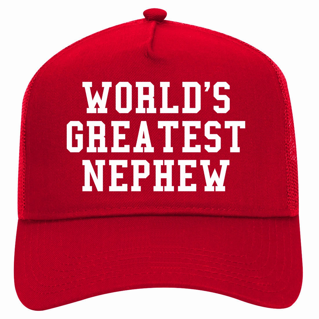 Worlds Greatest Nephew Birthday Gift Retro Adult 5 Panel Mesh Trucker Hat